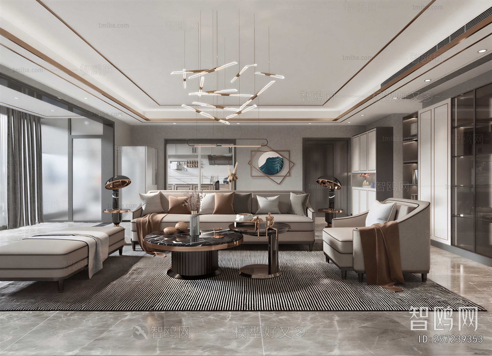 Modern American Style Simple European Style A Living Room