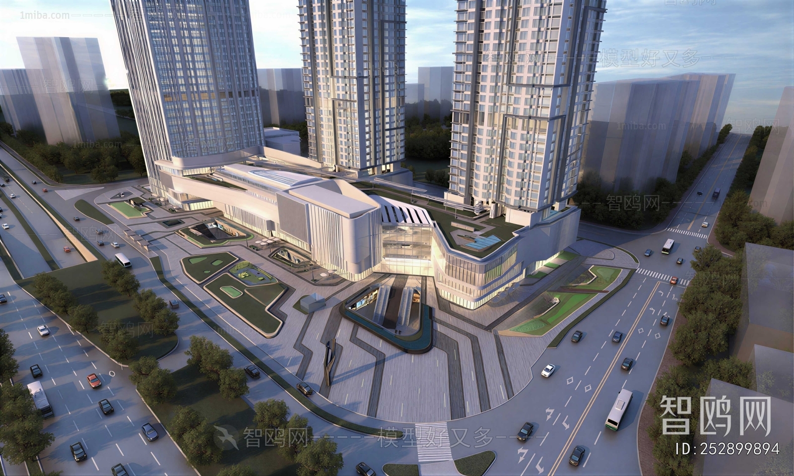 Modern Architectural Bird's-eye View Planning