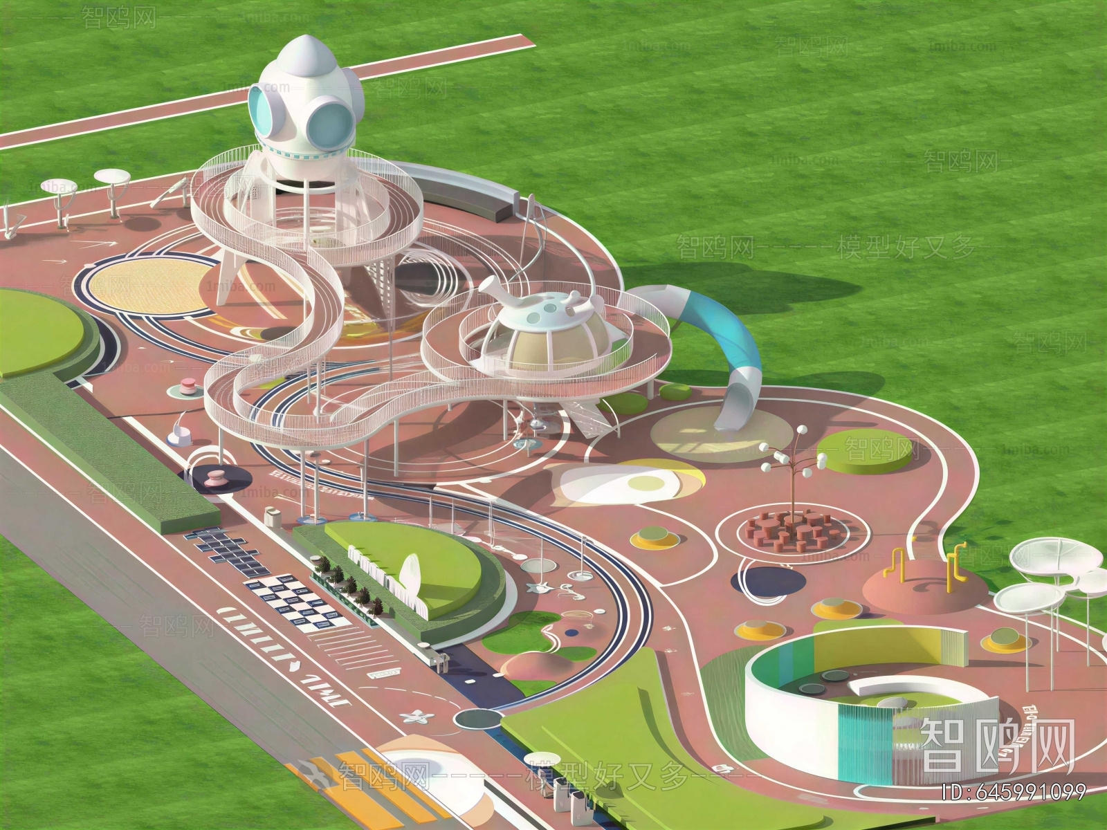 Modern Architectural Bird's-eye View Planning