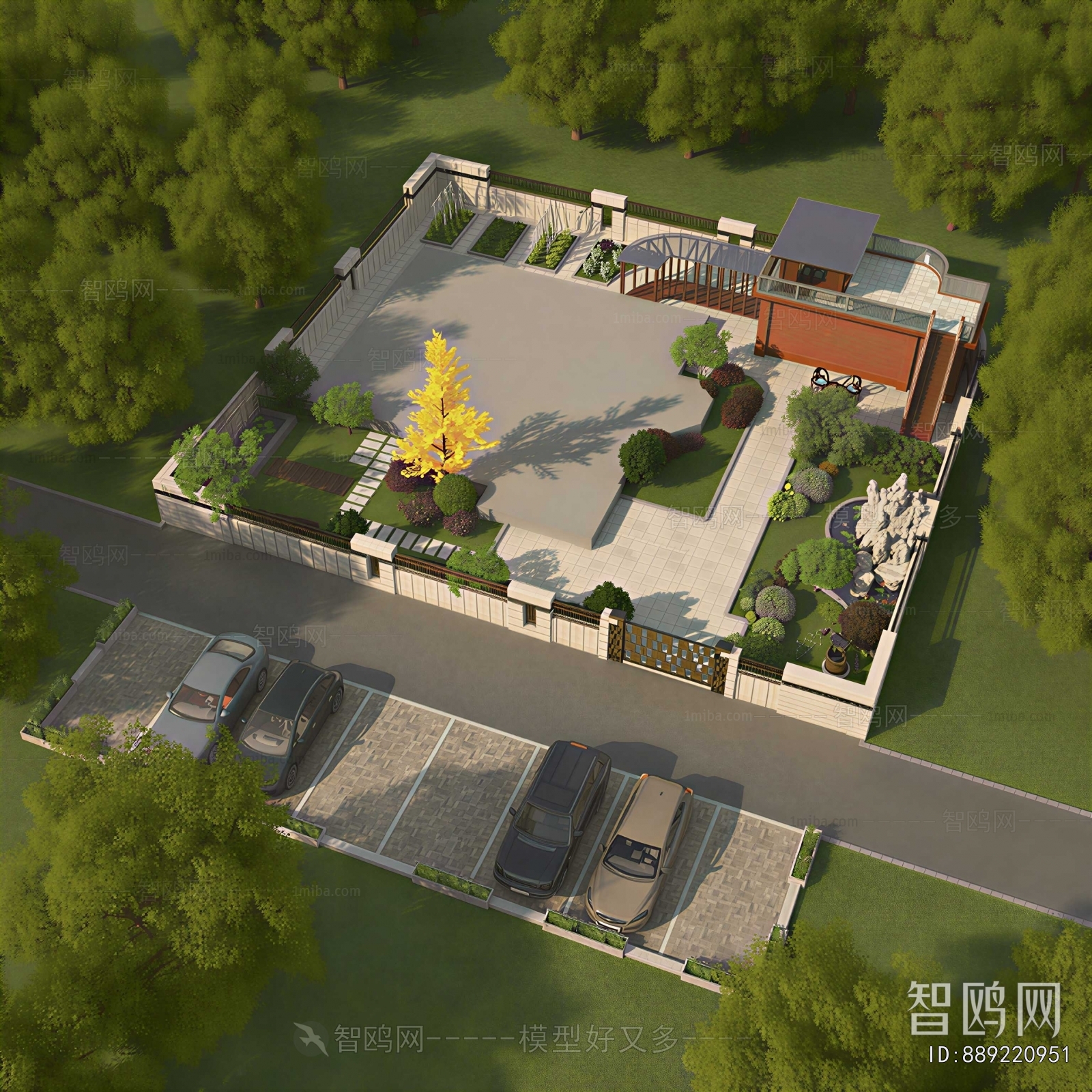 Modern Architectural Bird's-eye View Planning