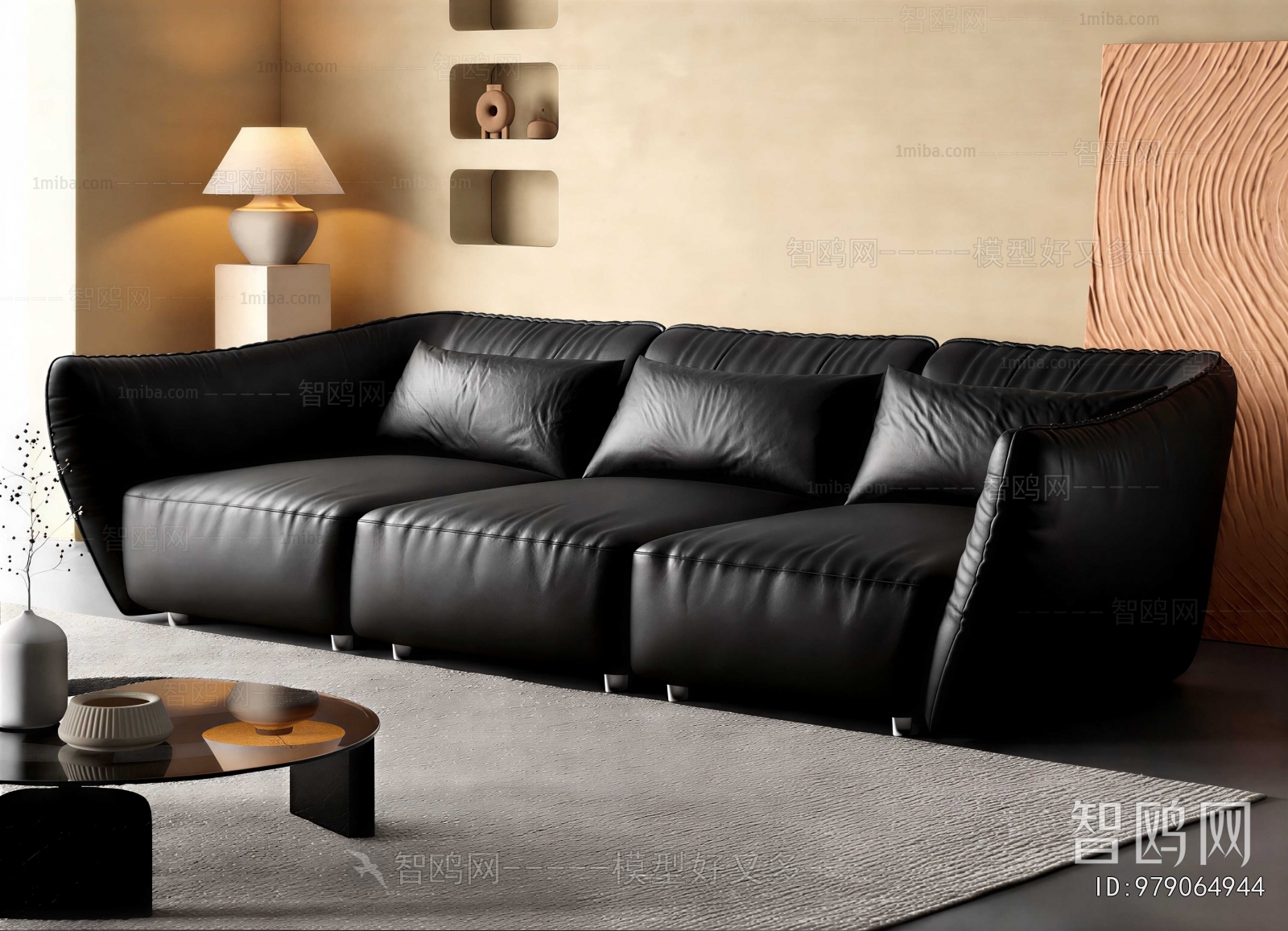 Modern Three-seat Sofa
