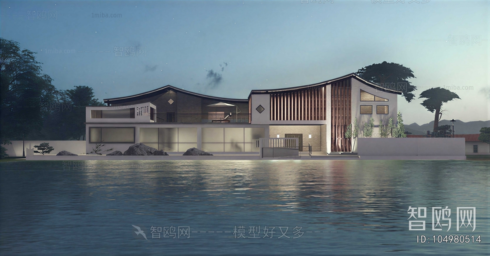 New Chinese Style Appearance Of Commercial Building