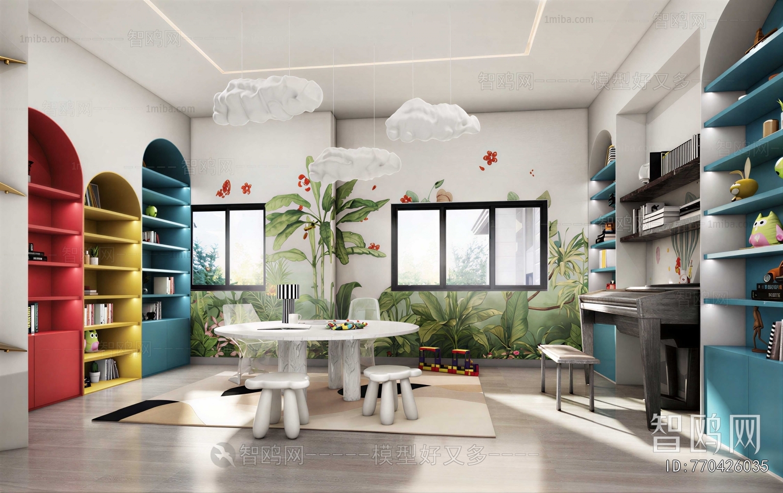 Modern Children's Room Activity Room
