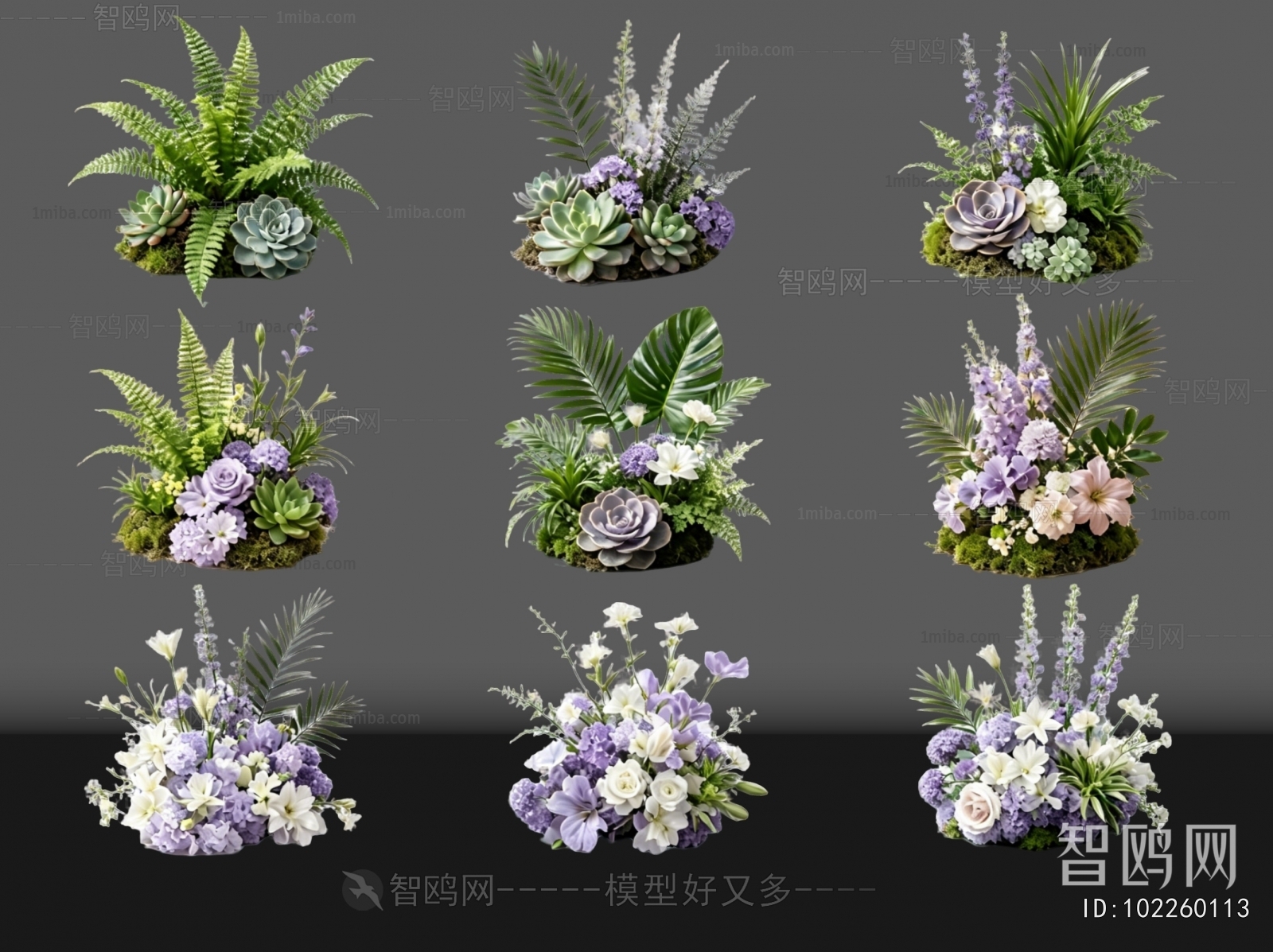 Modern Flowers And Grass