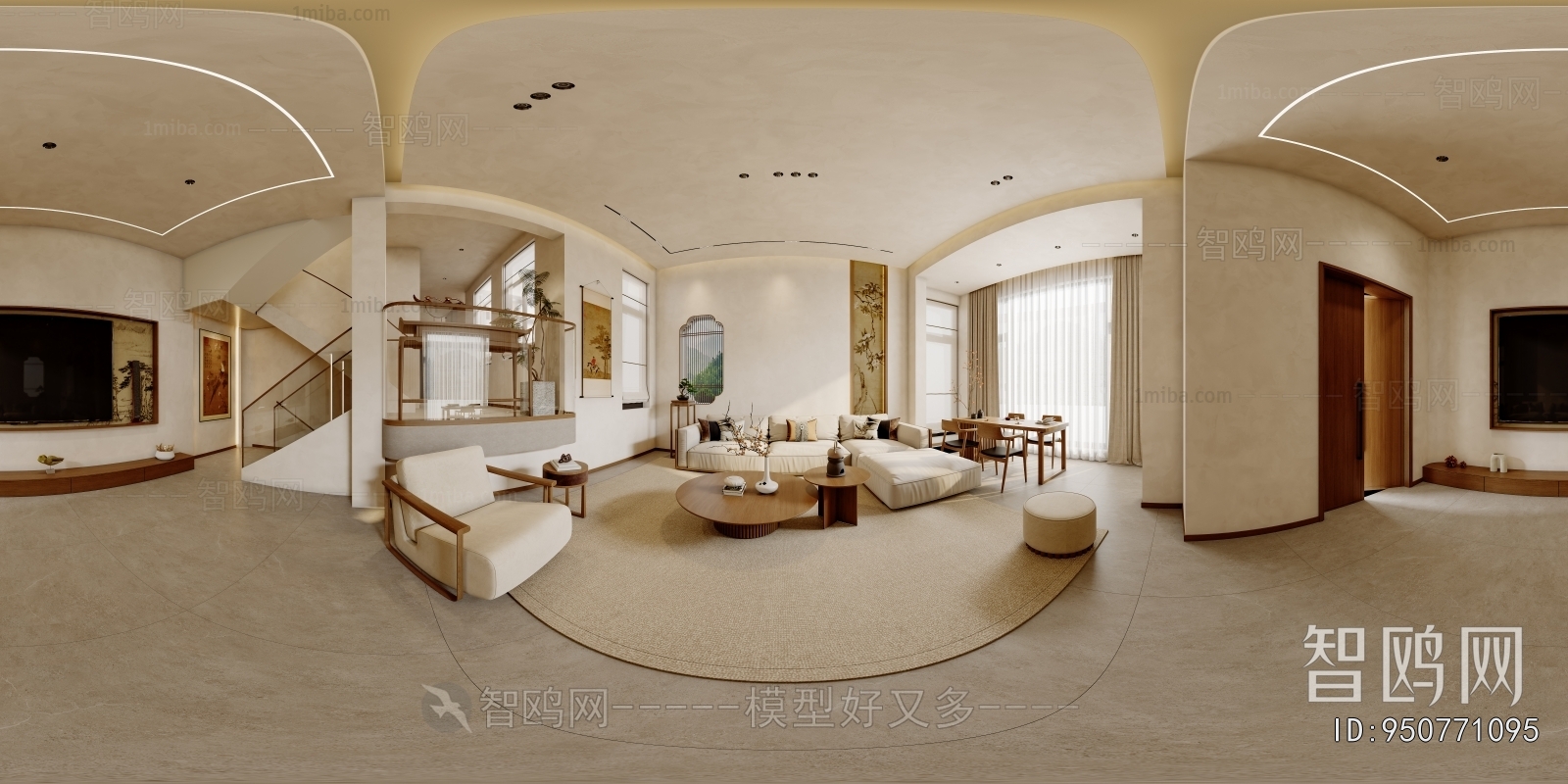 New Chinese Style A Living Room