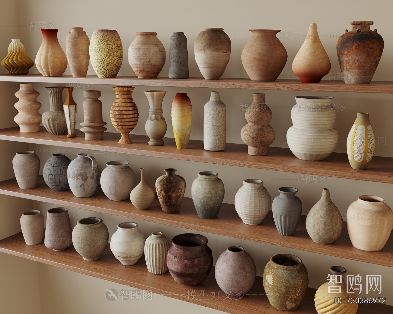 Wabi-sabi Style Clay Pot