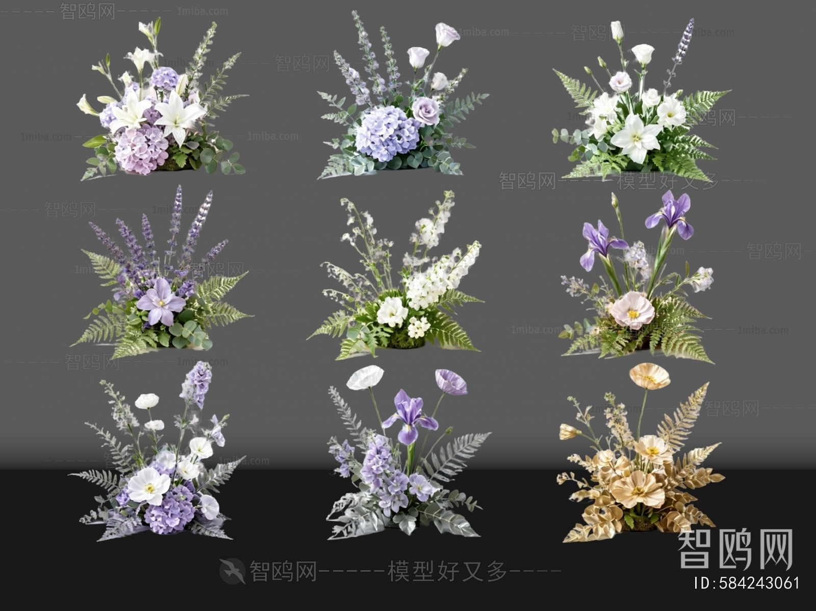 Modern Flowers And Grass