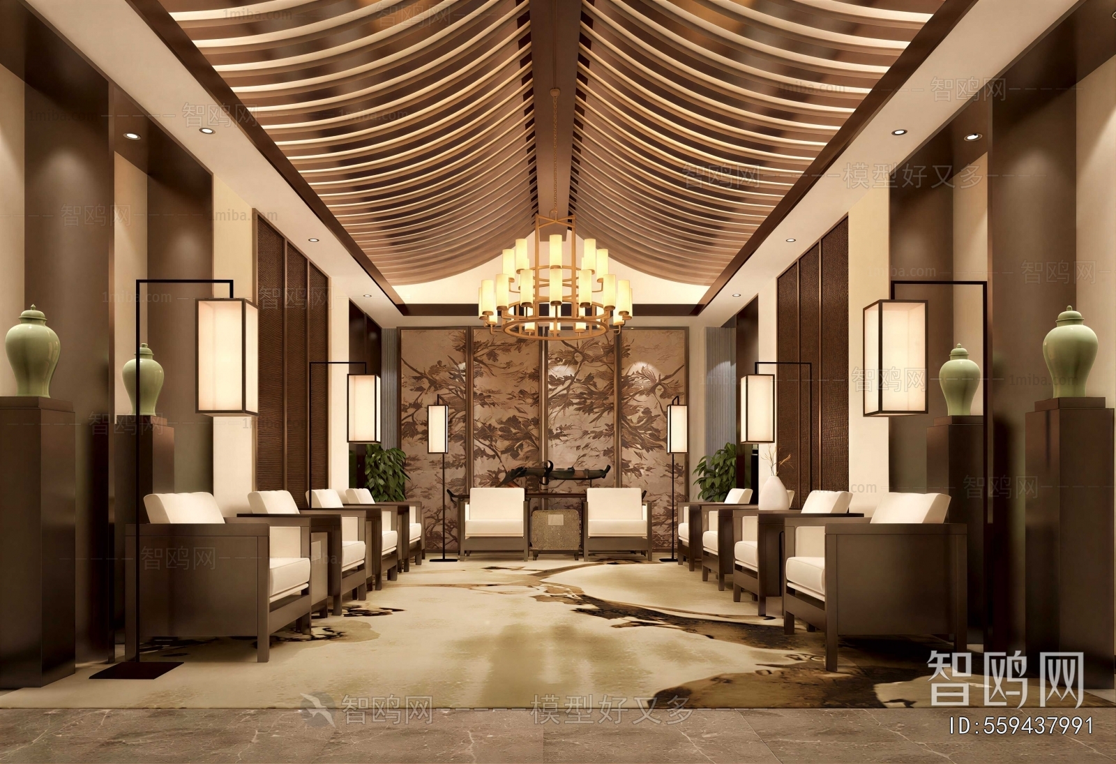 New Chinese Style Reception Room