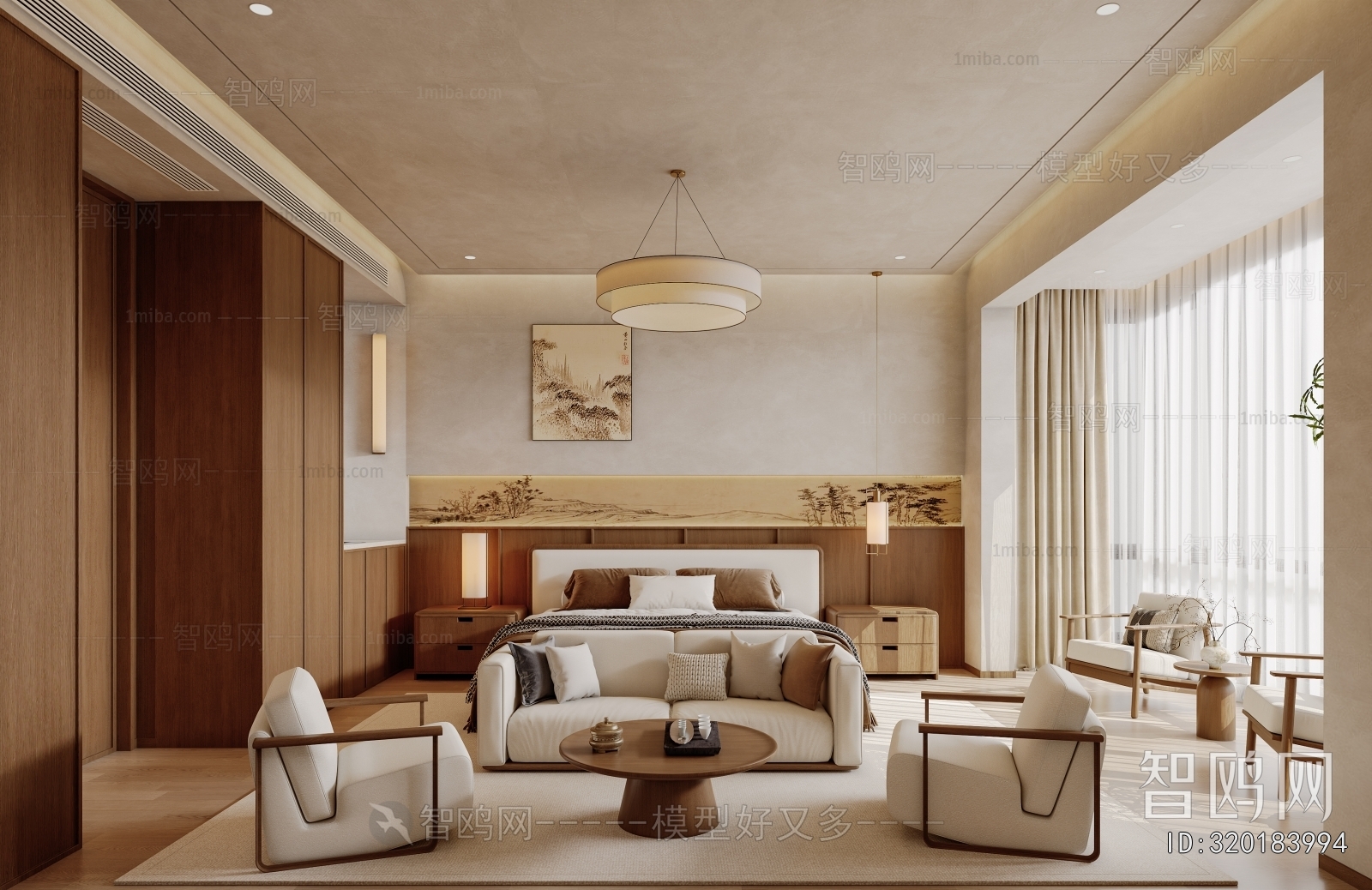 New Chinese Style Bedroom