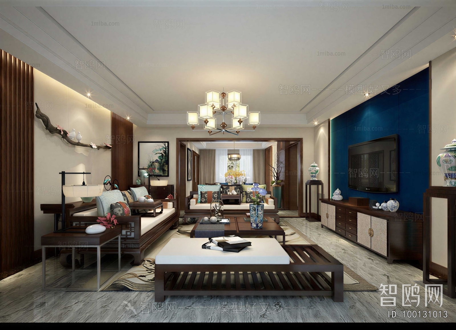 New Chinese Style A Living Room
