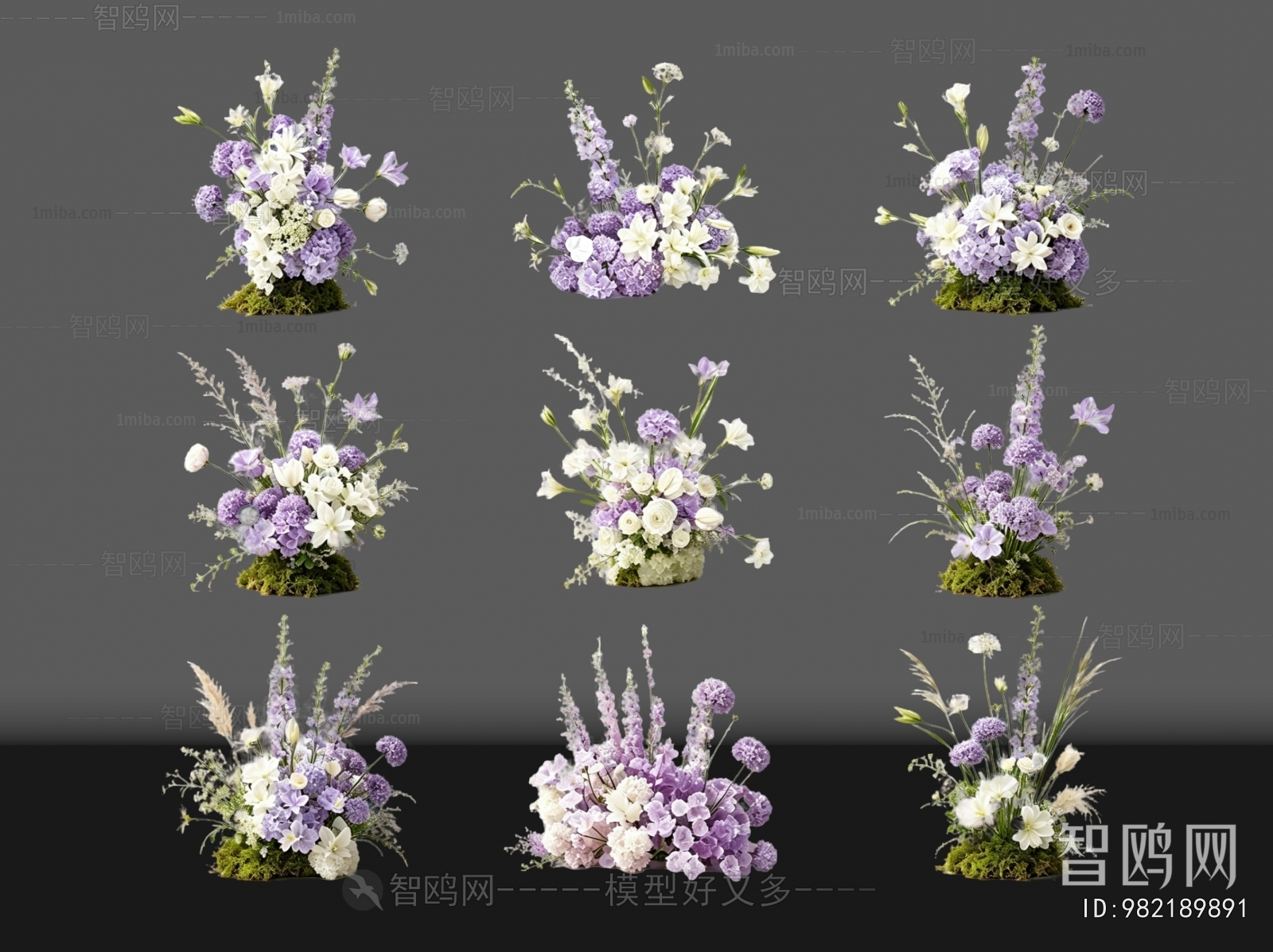 Modern Flowers And Grass