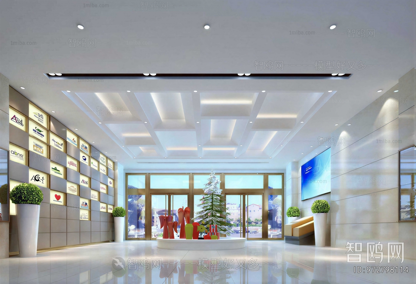 Modern Office Reception Desk