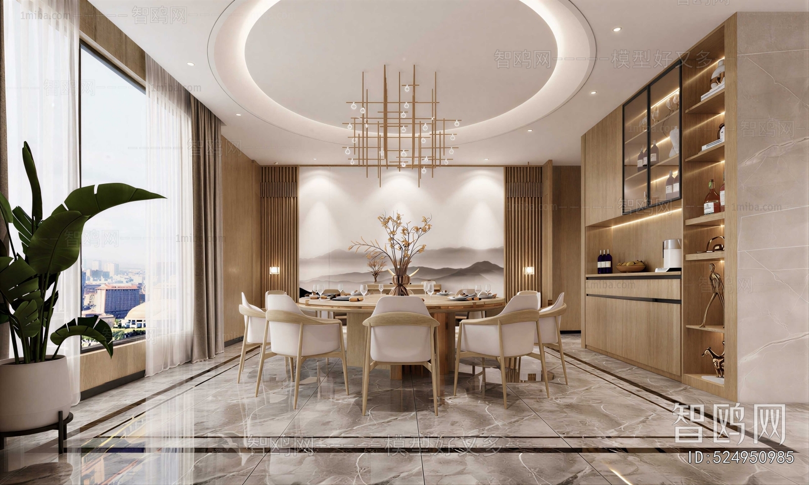 New Chinese Style Dining Room