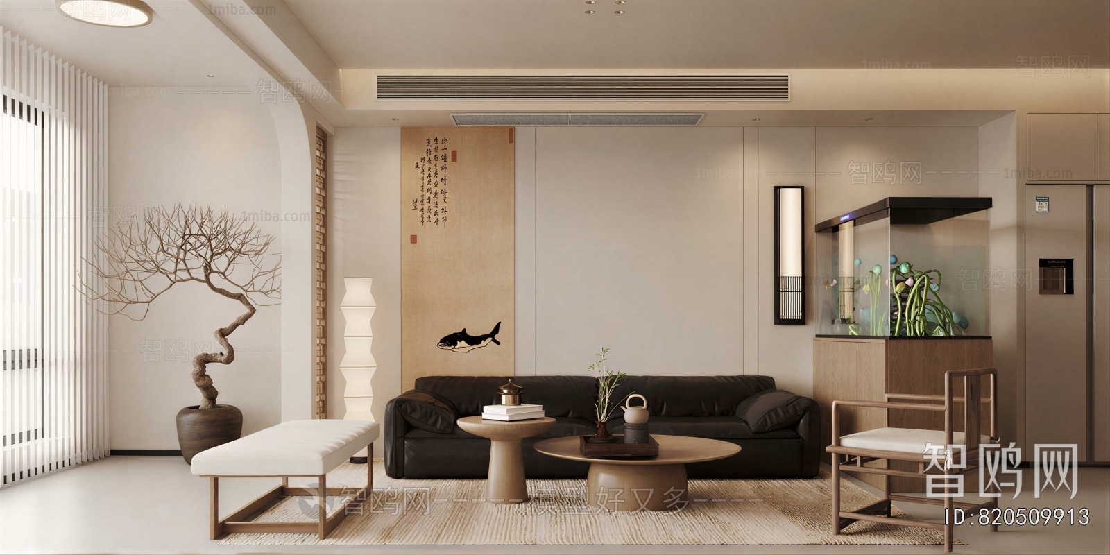 New Chinese Style A Living Room