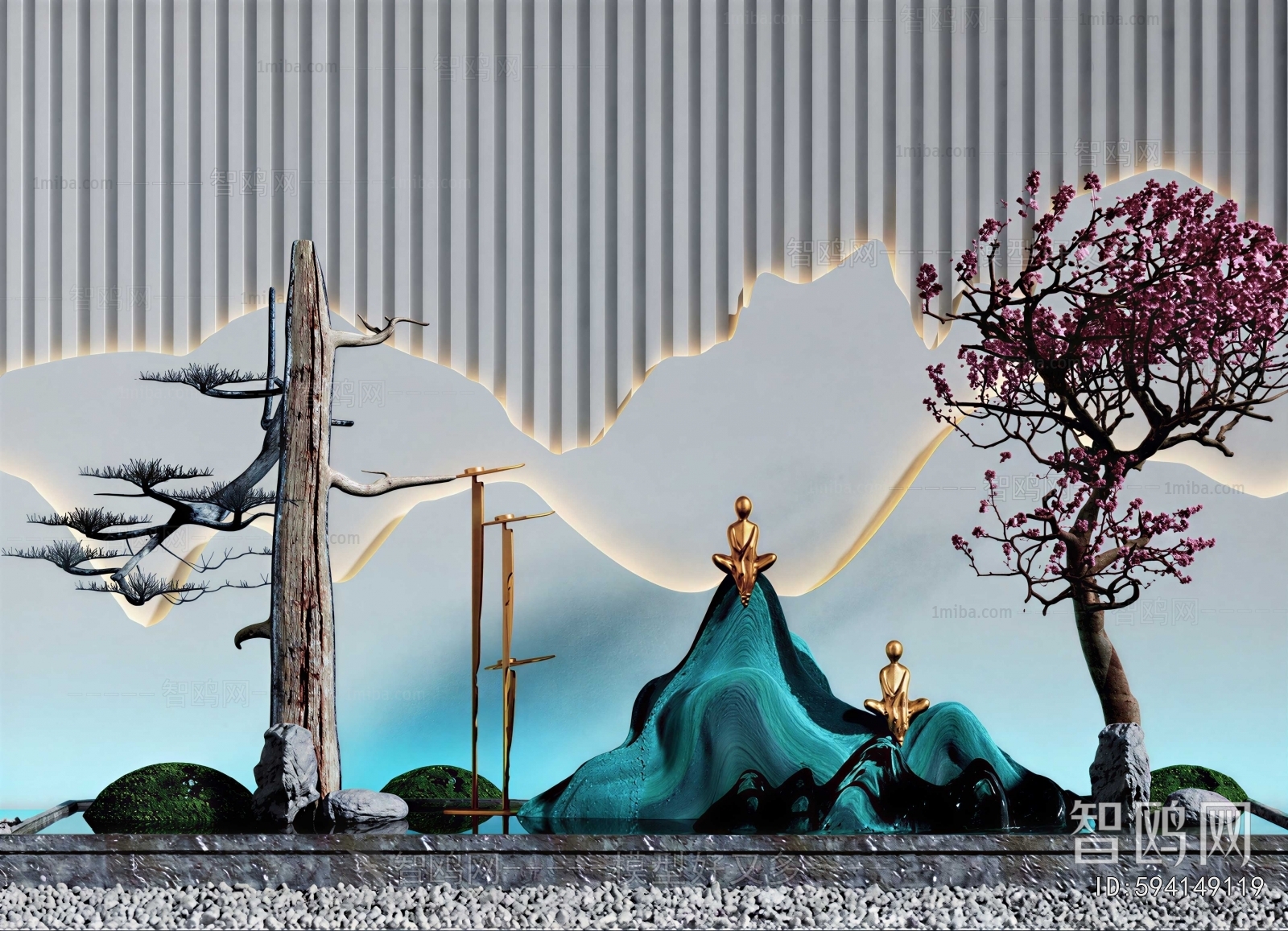 New Chinese Style Plant Landscaping