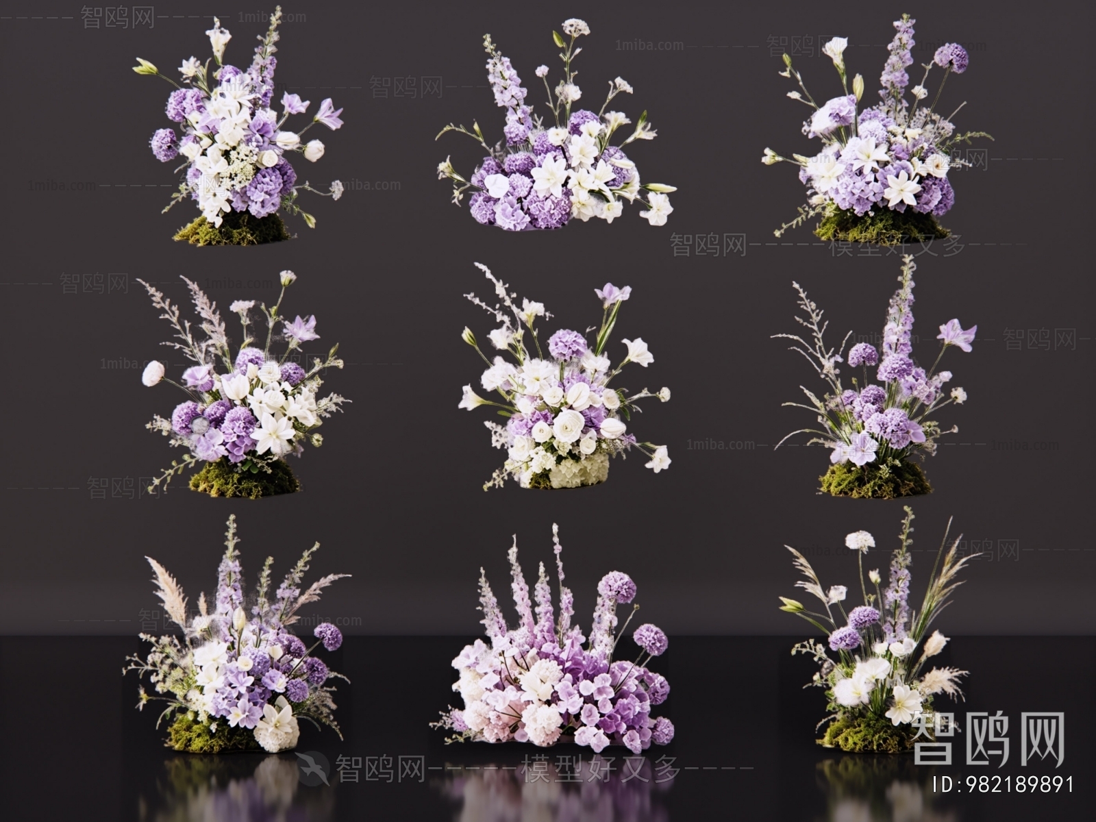 Modern Flowers And Grass