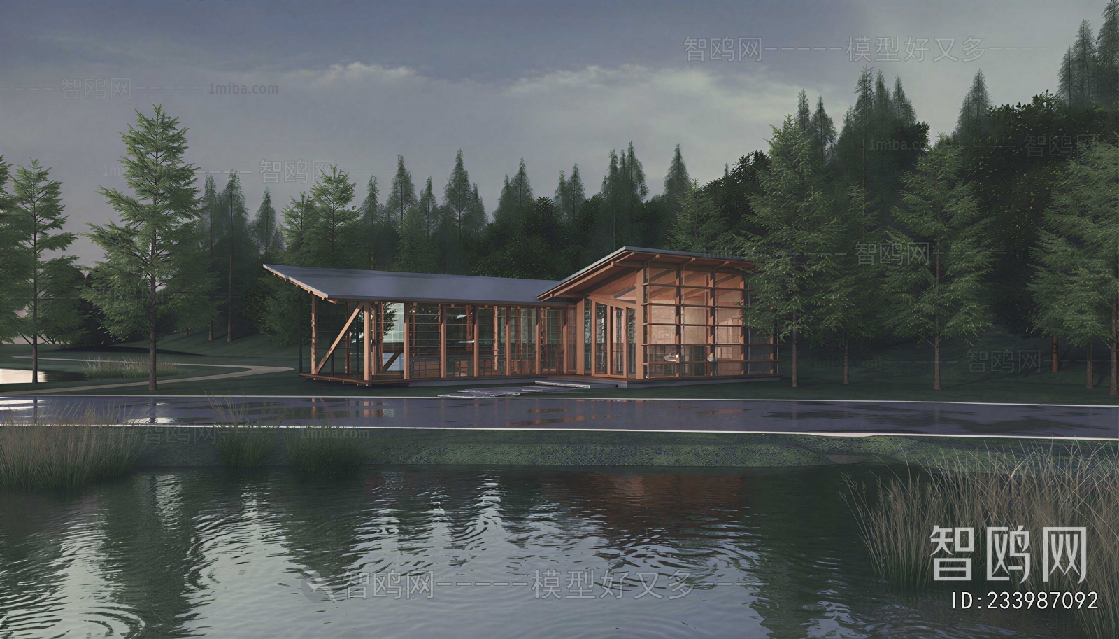 New Chinese Style Appearance Of Commercial Building