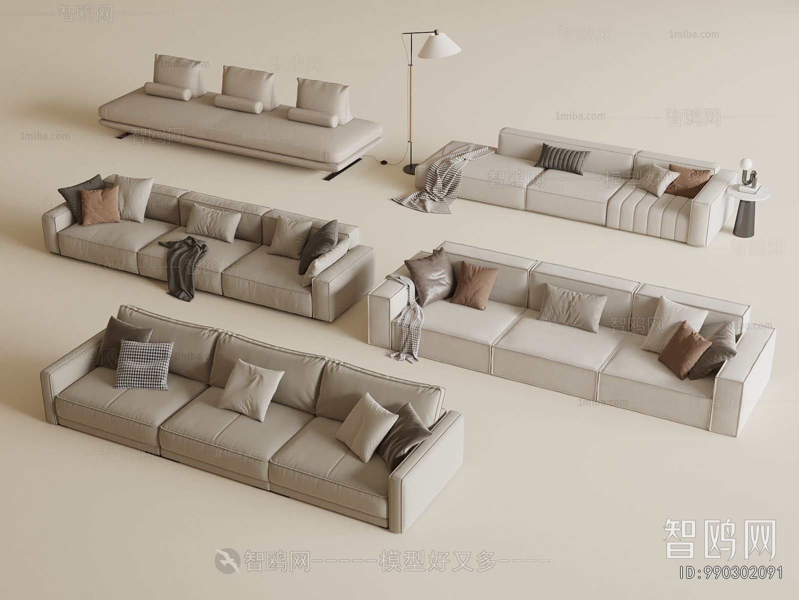 Modern Three-seat Sofa