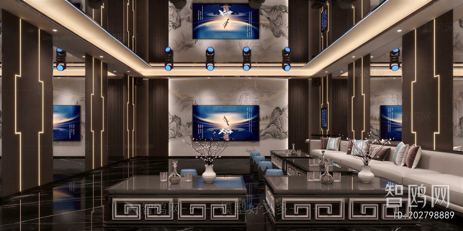 New Chinese Style A Living Room