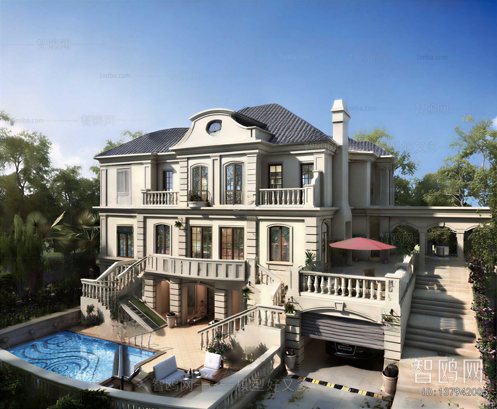 New Chinese Style Building Appearance