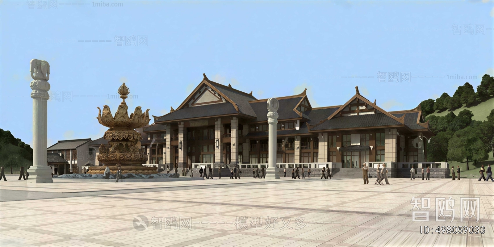 Southeast Asian Style Appearance Of Commercial Building