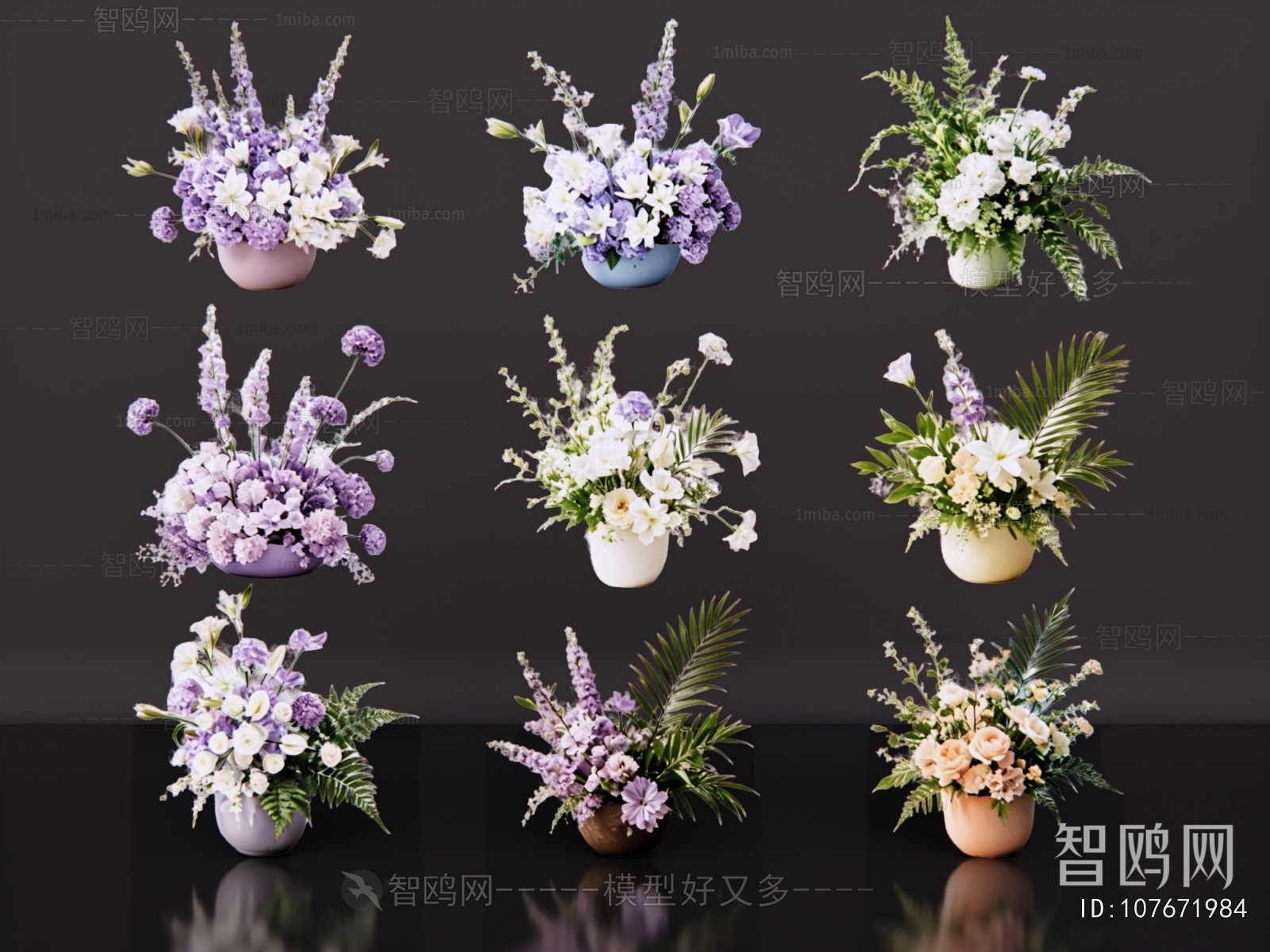 Modern Flowers And Grass