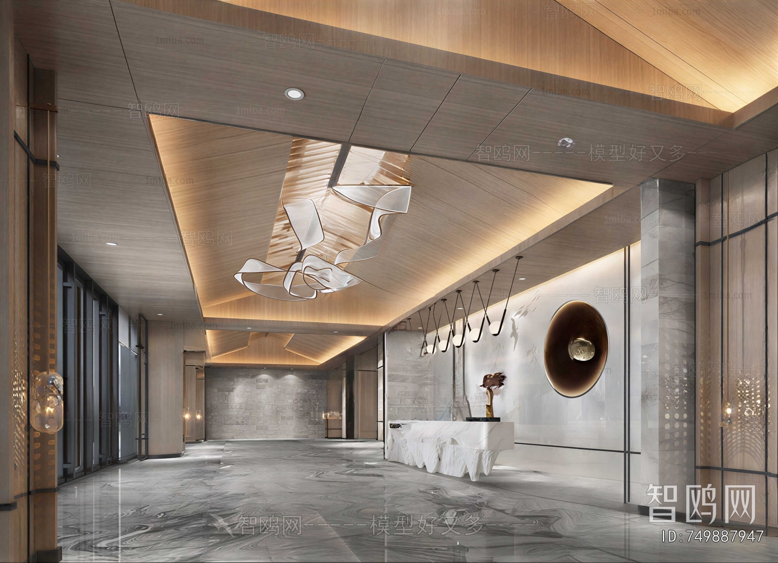 Modern Office Reception Desk