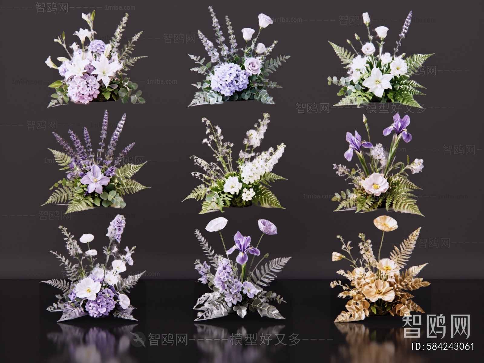 Modern Flowers And Grass