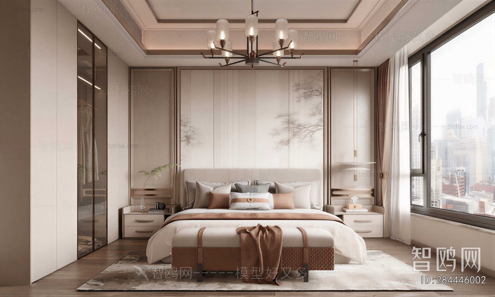 New Chinese Style Bedroom