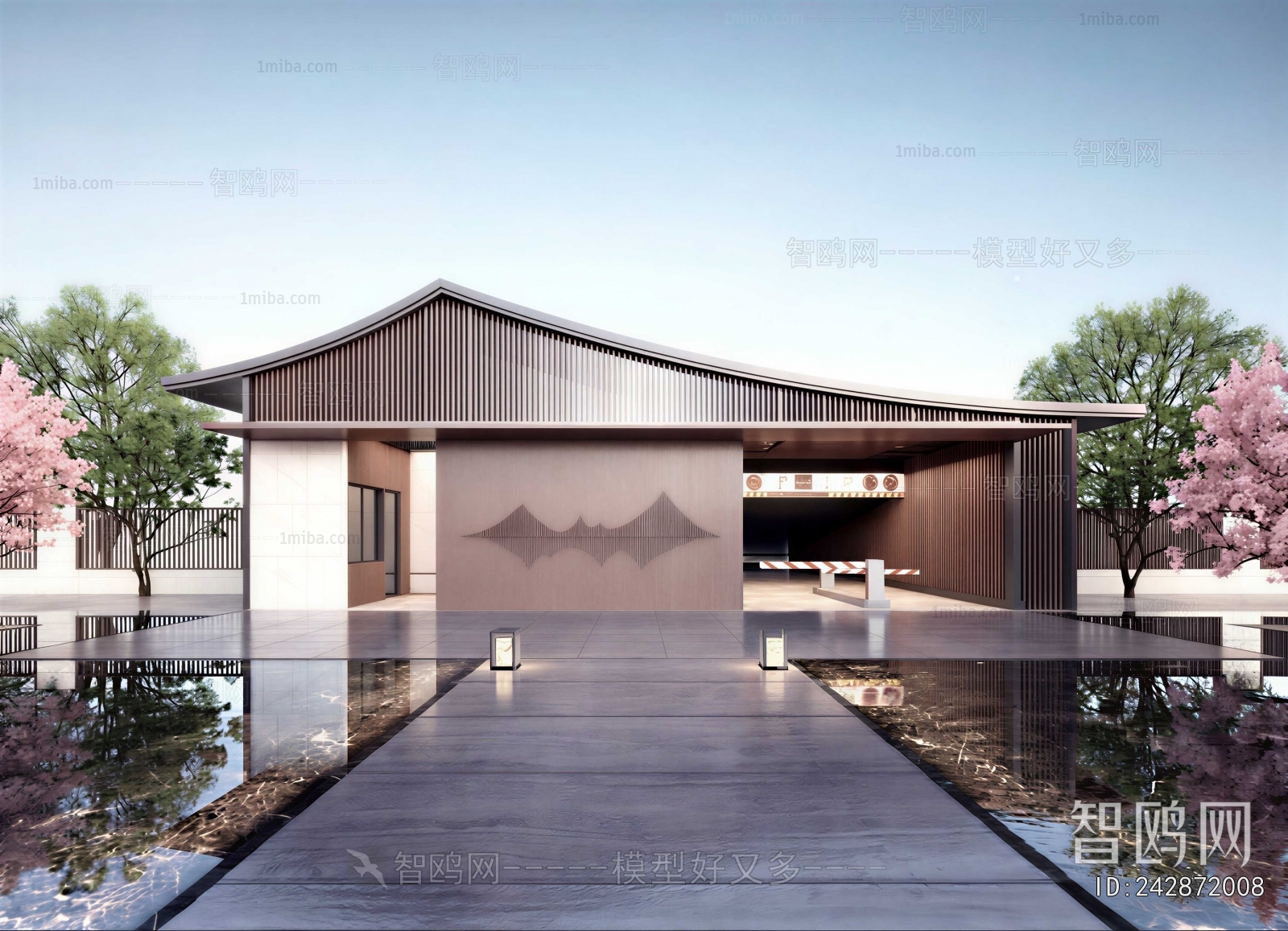 New Chinese Style Appearance Of Commercial Building