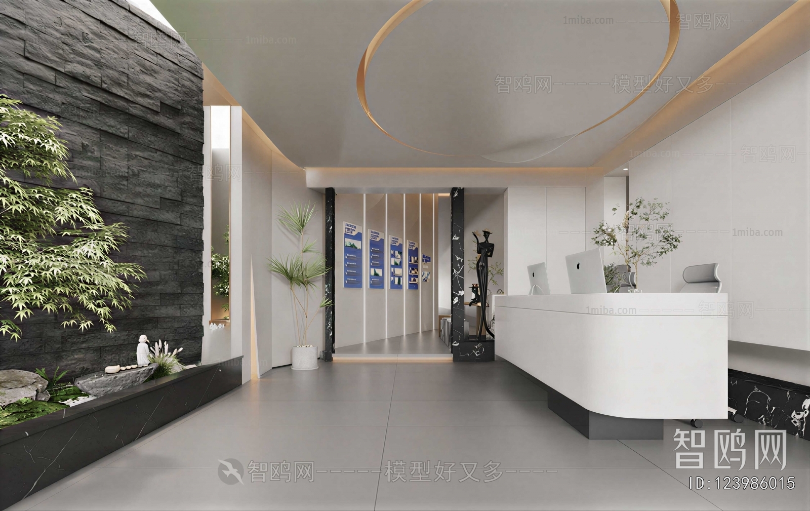 Modern Office Reception Desk