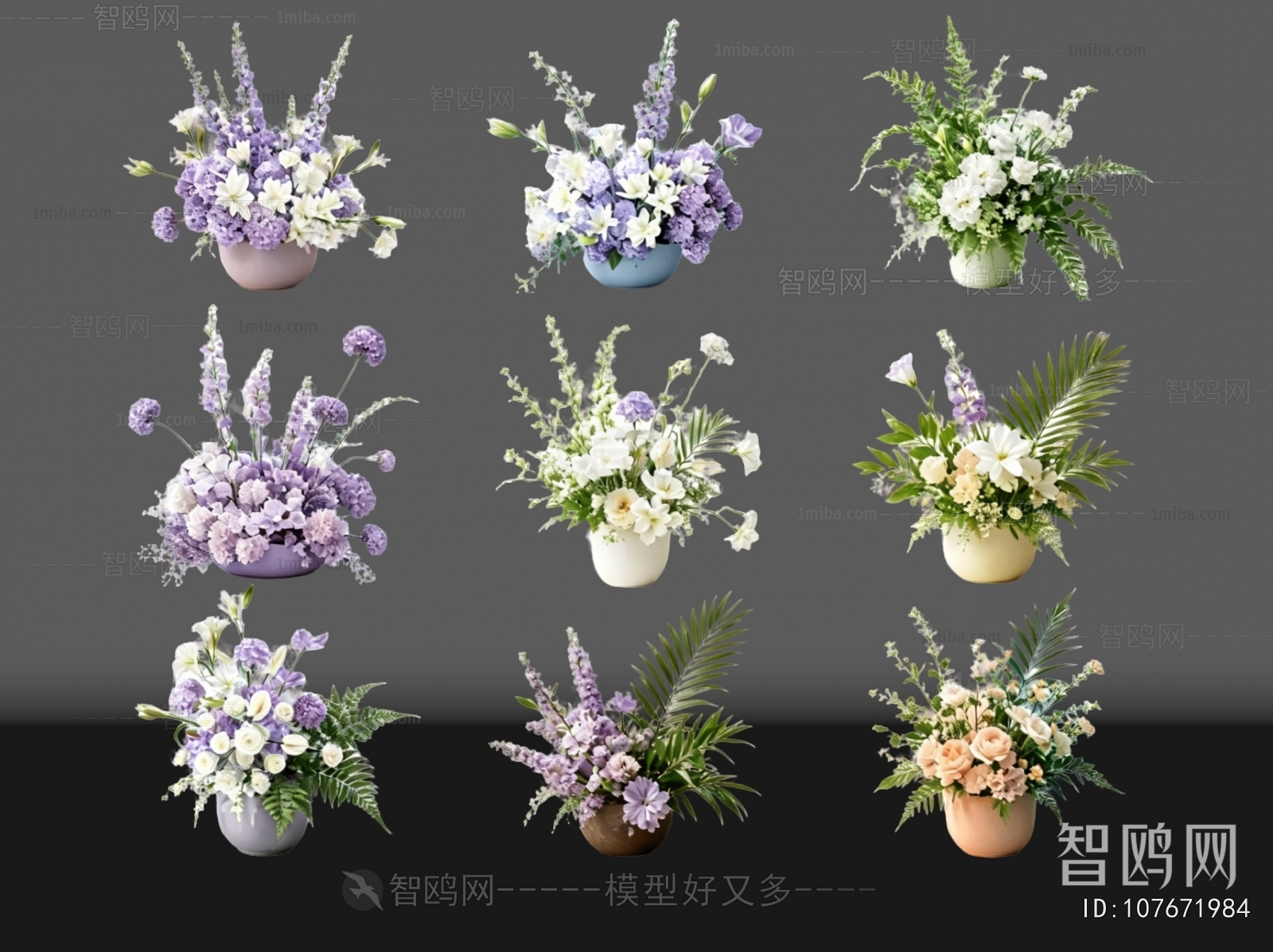 Modern Flowers And Grass