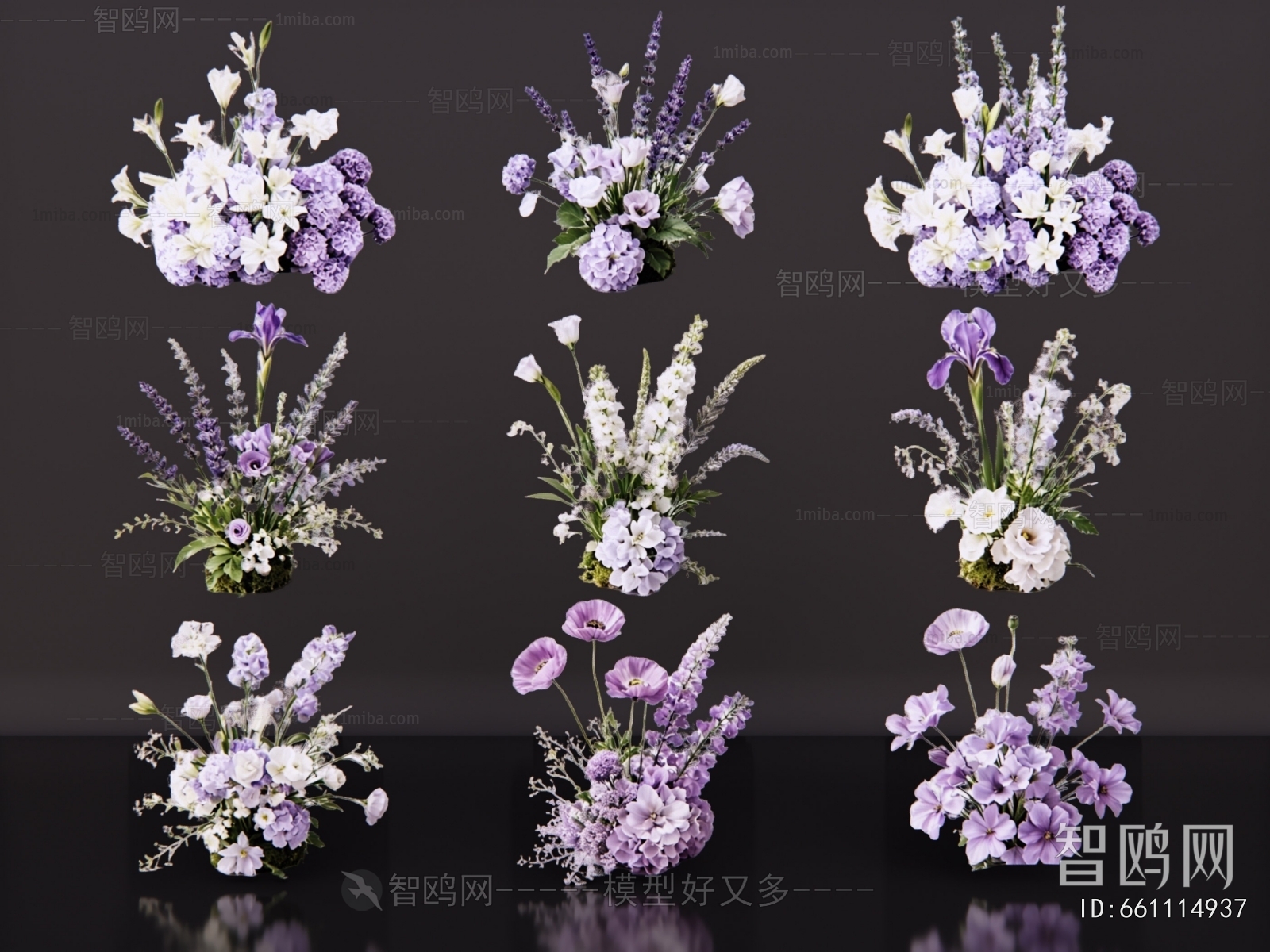 Modern Flowers And Grass