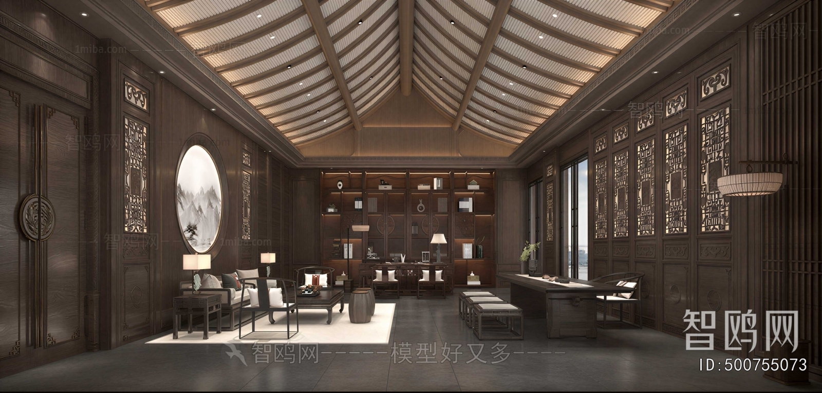 New Chinese Style A Living Room