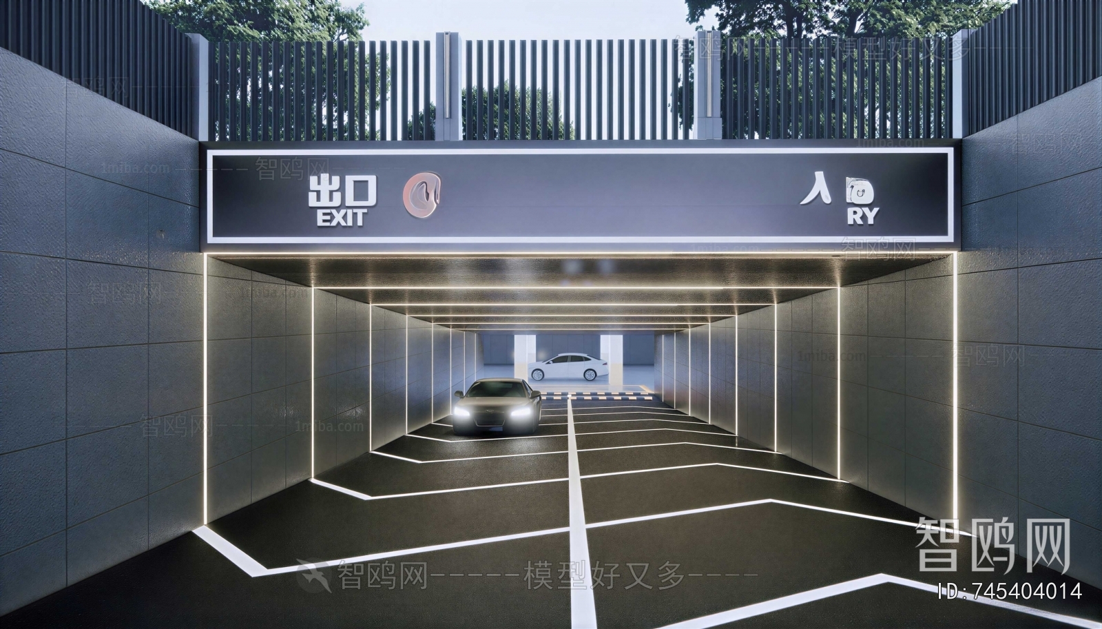 Modern Underground Parking Lot