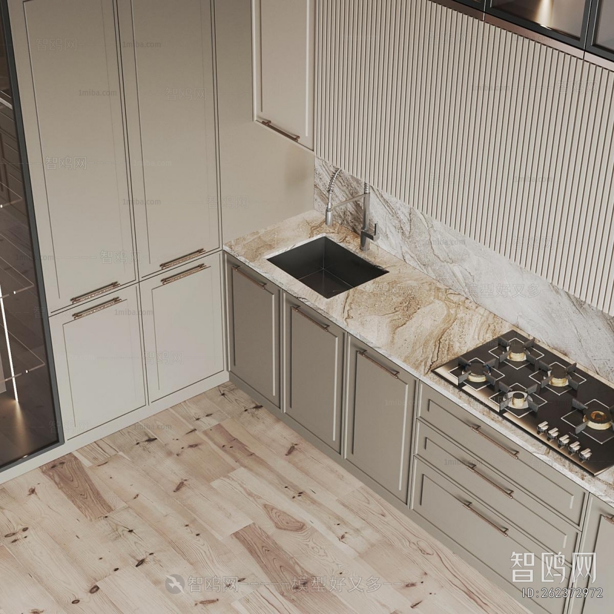Simple European Style Kitchen Cabinet