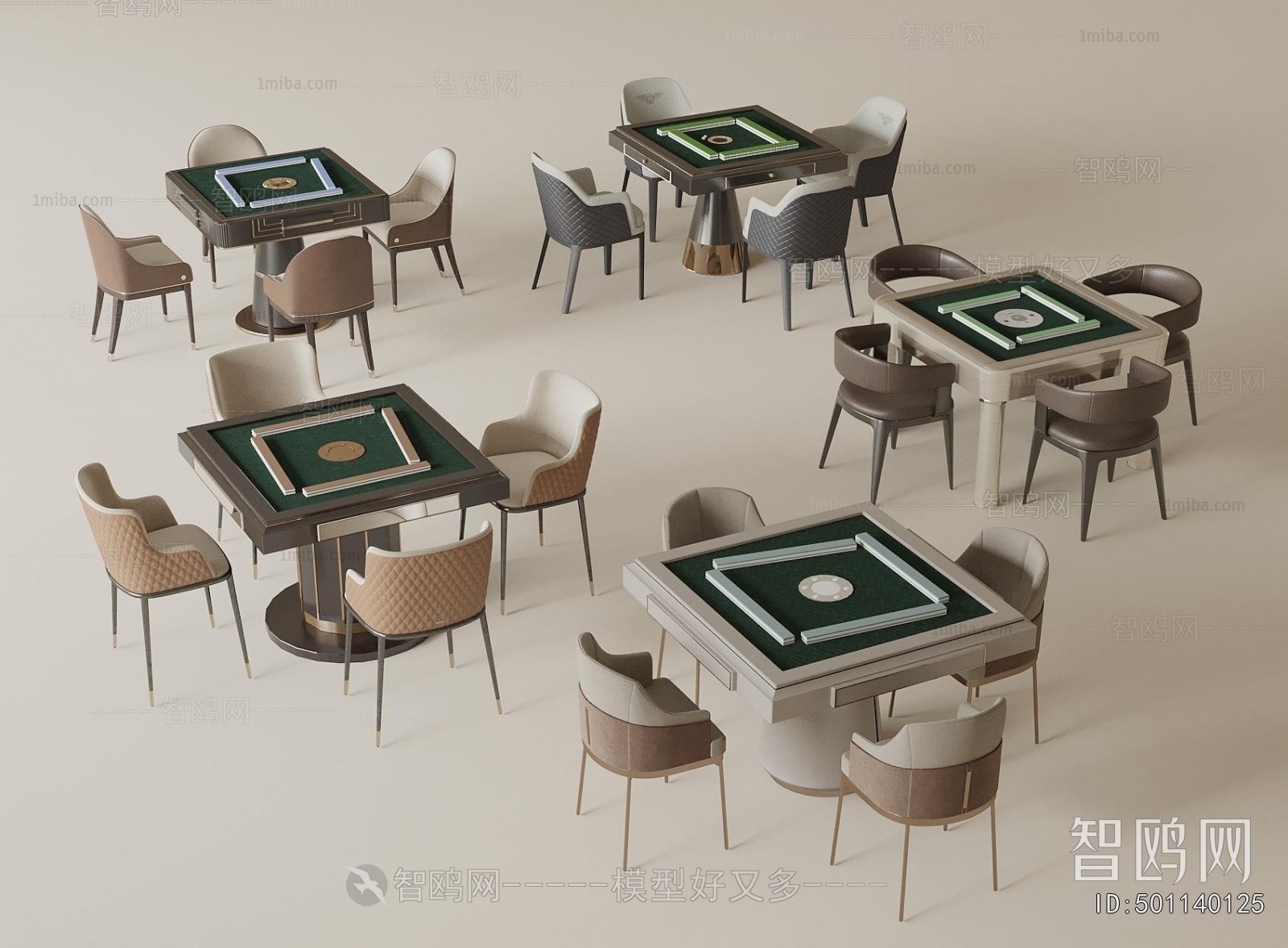 Modern Mahjong Tables And Chairs