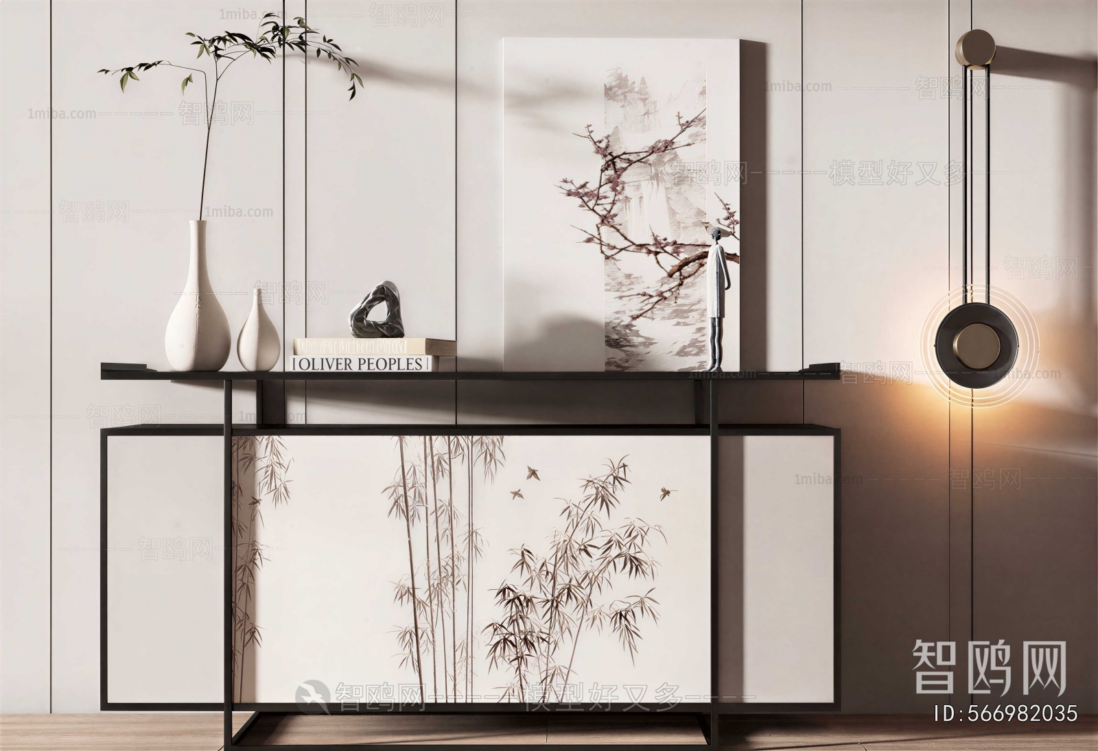 New Chinese Style Side Cabinet