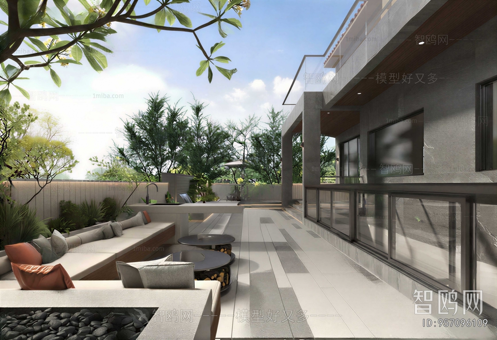 Modern Courtyard/landscape