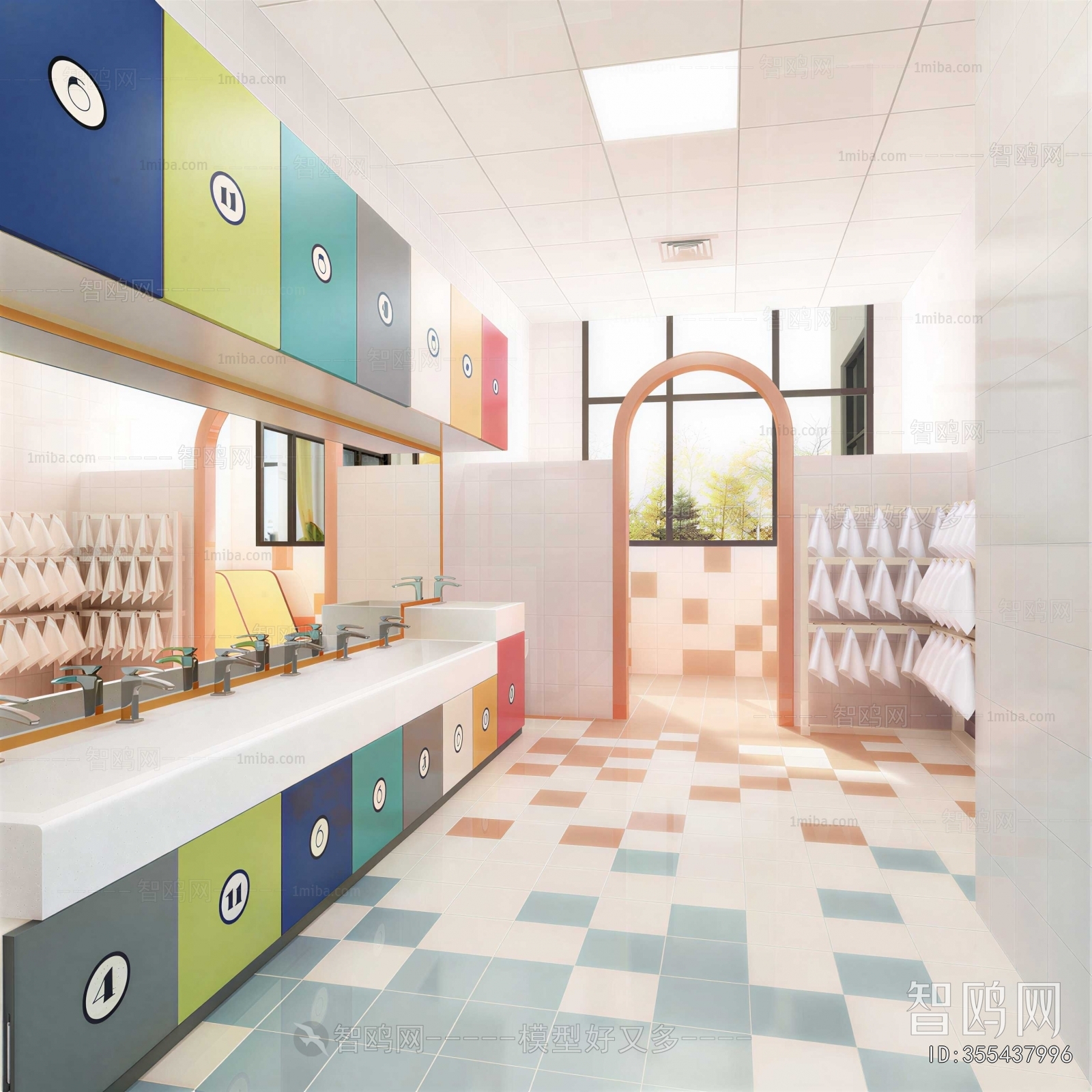 Modern Children's Restroom
