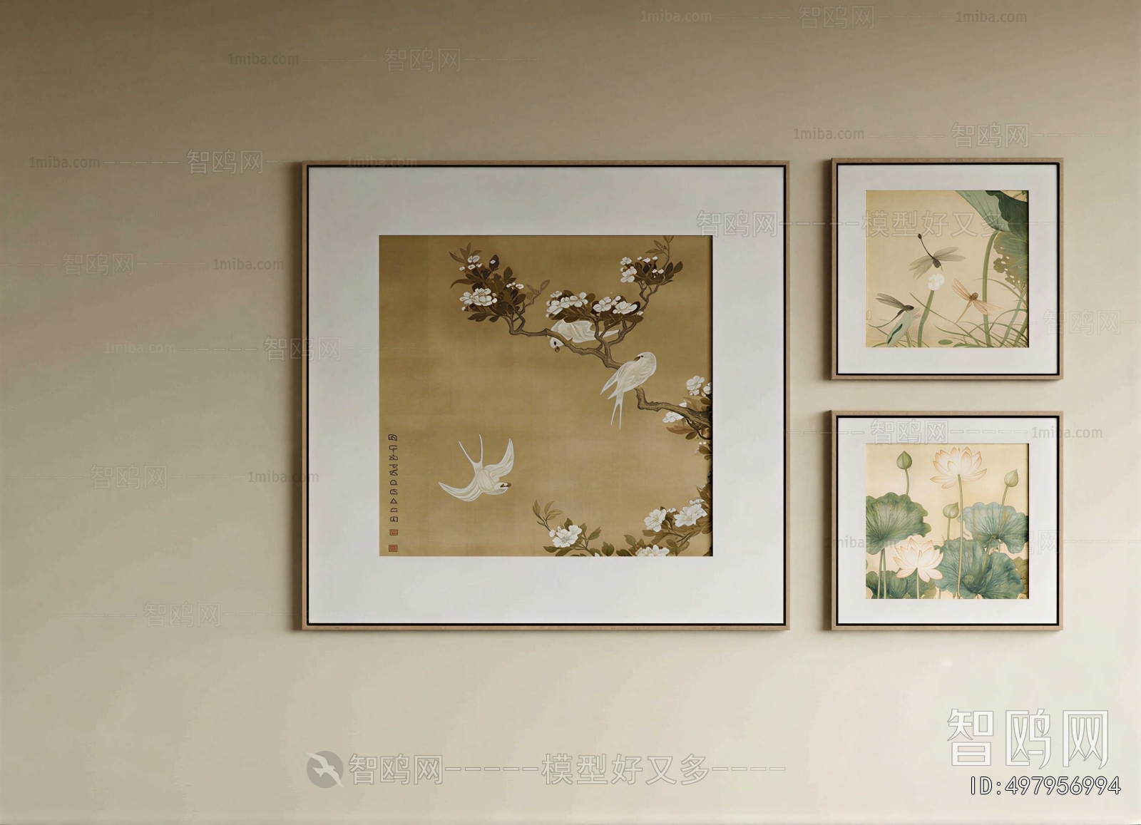 New Chinese Style Calligraphy And Painting