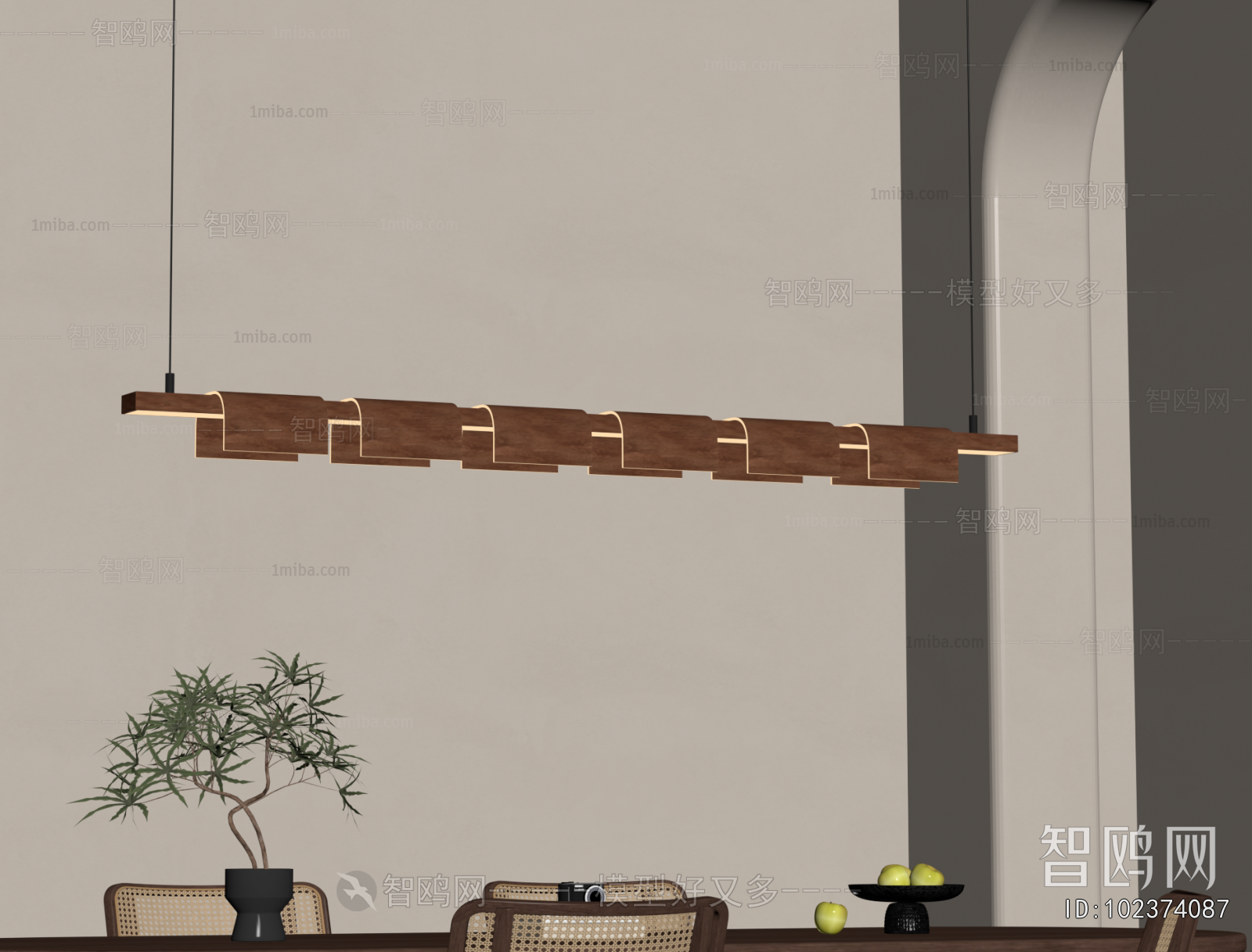 Modern Long Chandelier