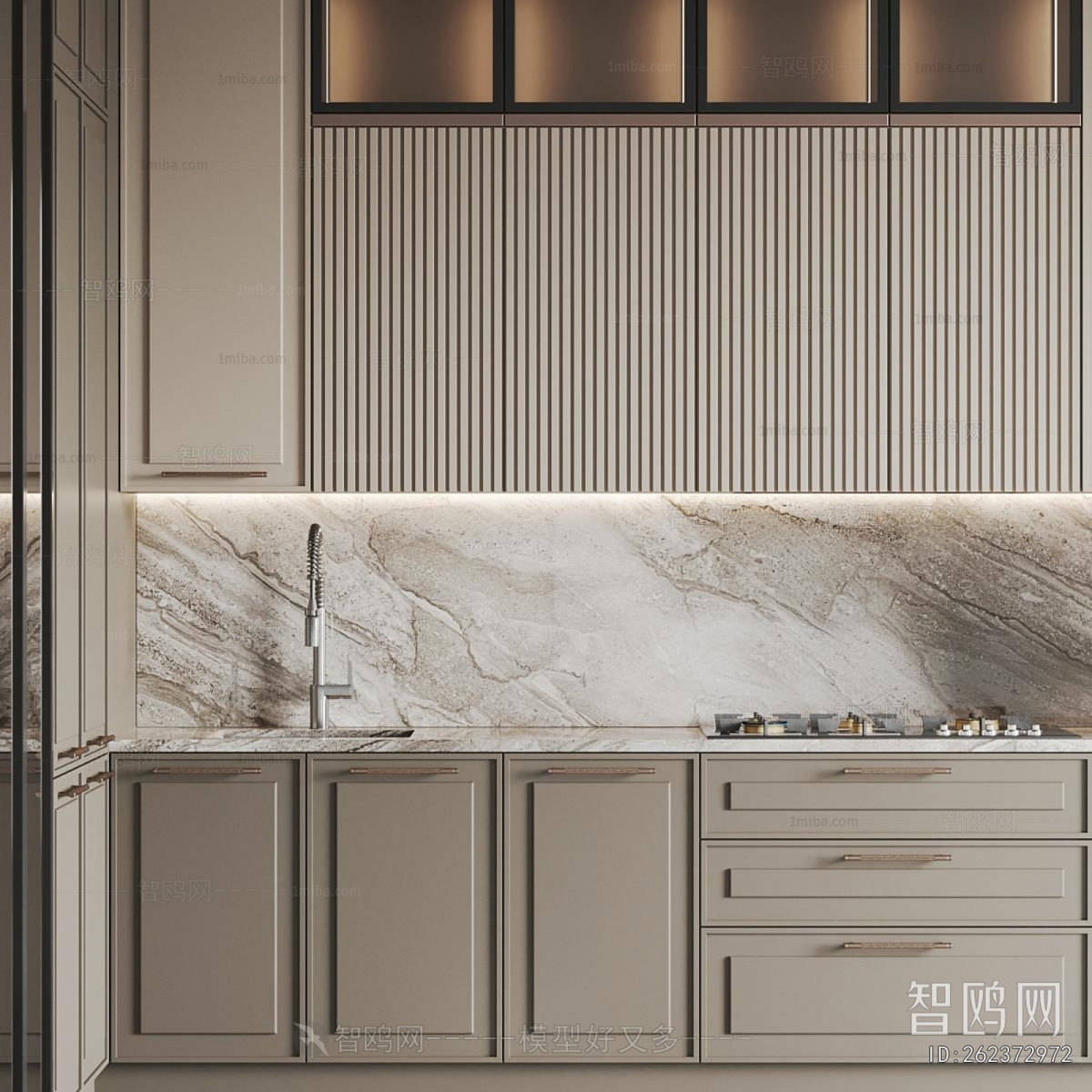 Simple European Style Kitchen Cabinet