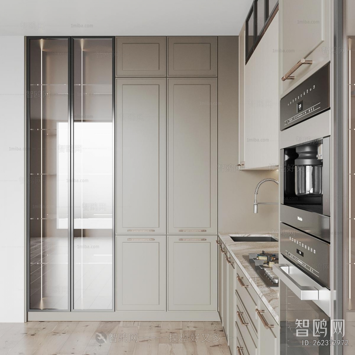 Simple European Style Kitchen Cabinet