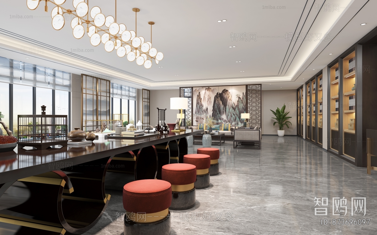 New Chinese Style Reception Room