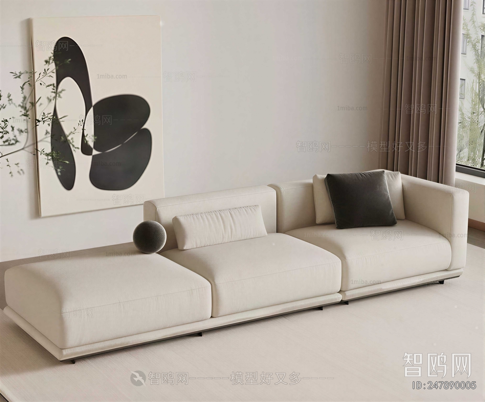 Modern Three-seat Sofa