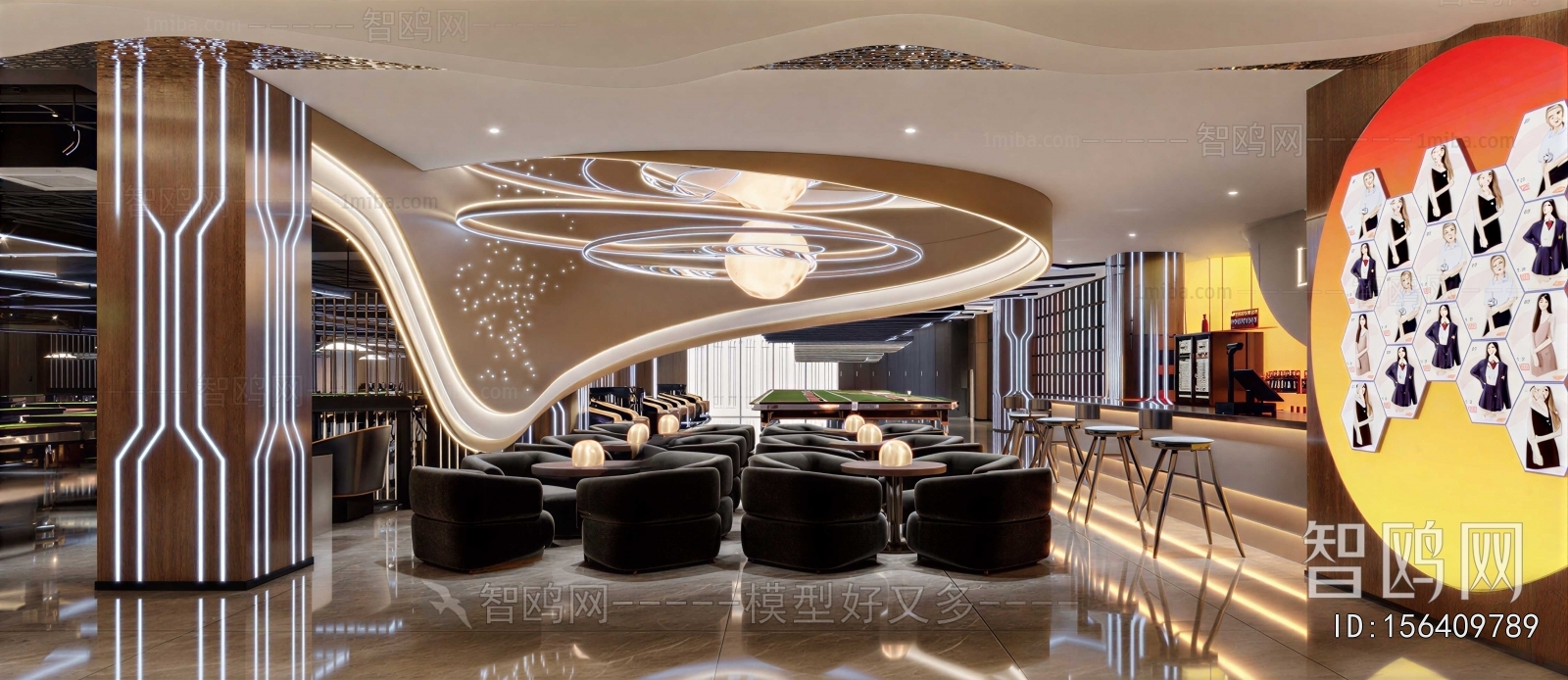 Modern Billiard Room