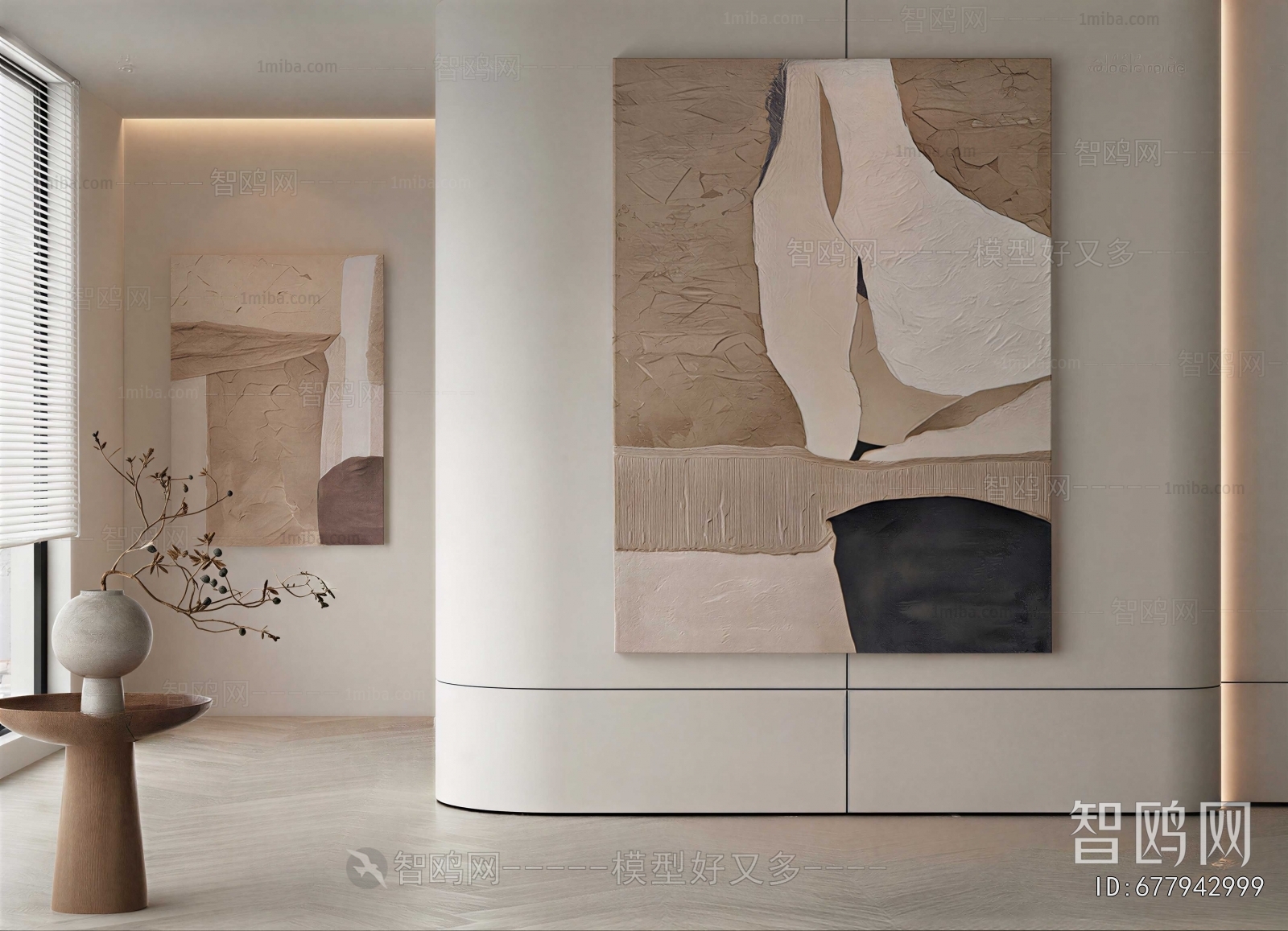 Wabi-sabi Style Three-dimensional Physical Painting