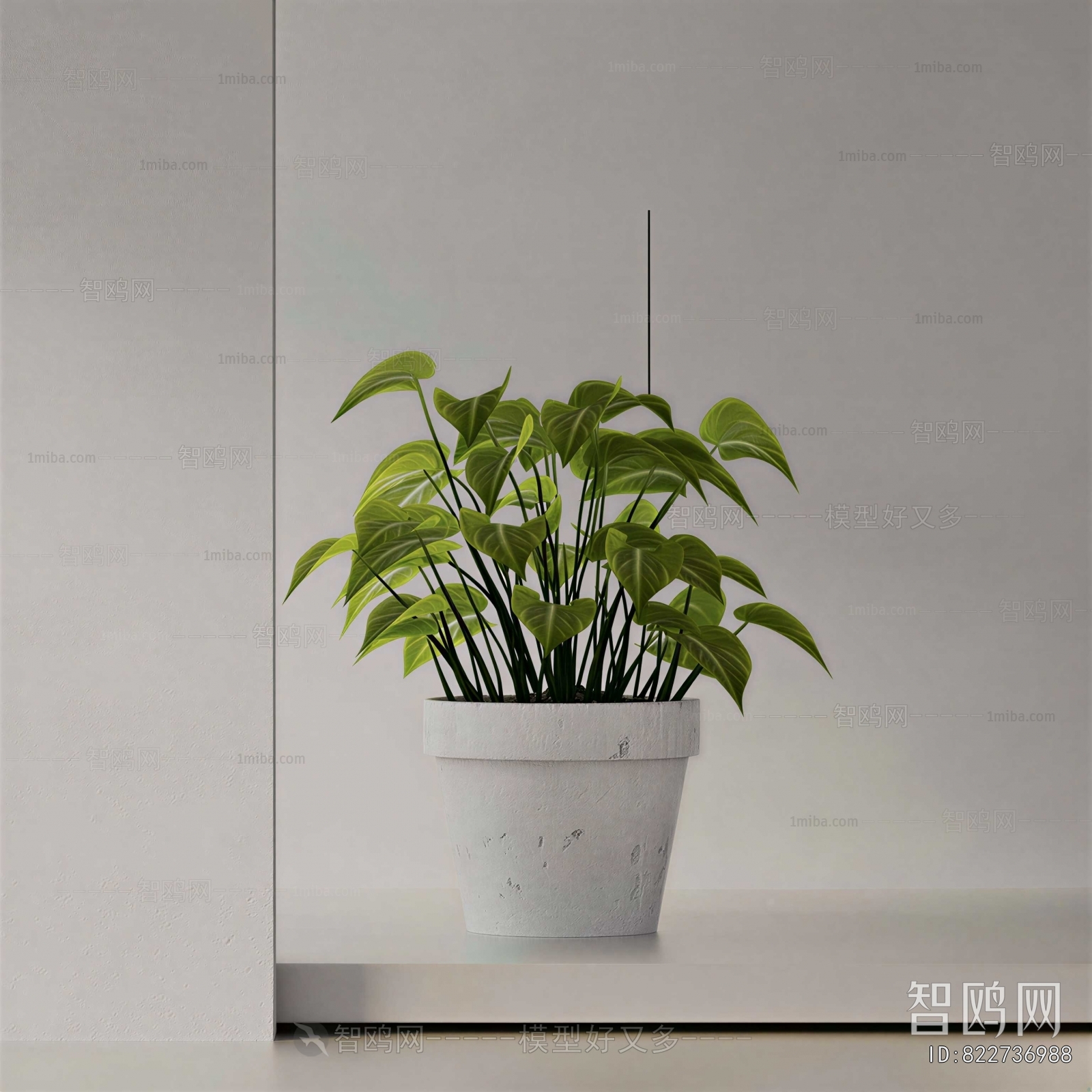 Modern Ground Green Plant Potted Plants