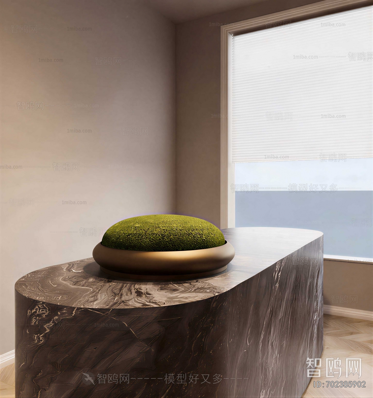Modern Potted Green Plant